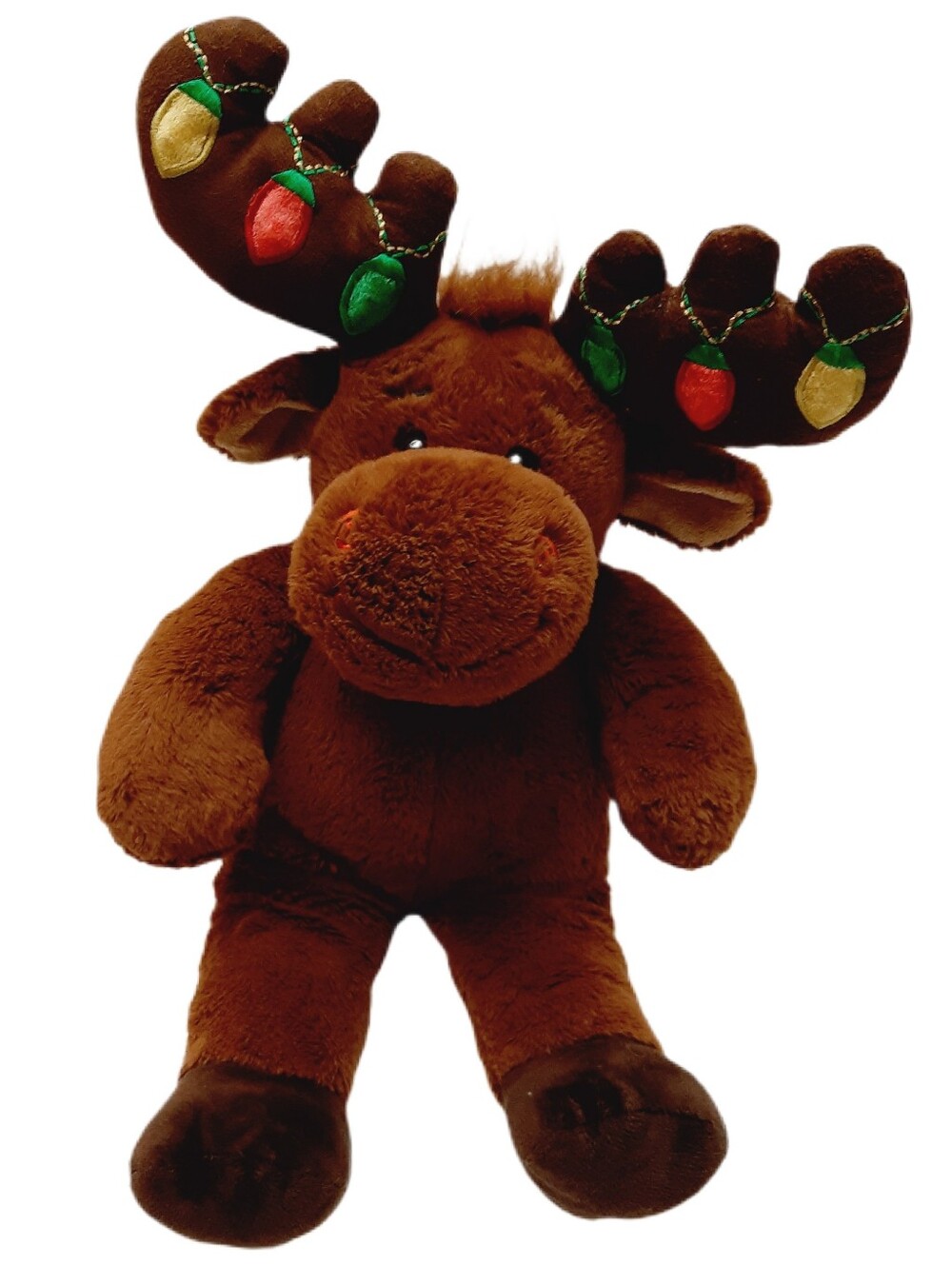 🍒 BAB Build-A-Bear Hal The Moose Christmas Antler Lights Plush BABW Kids Toy